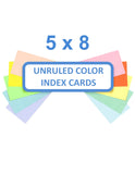 5 x 8 Index Cards Unruled