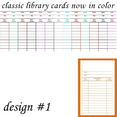 3x5 Classic White Library Cards design #1