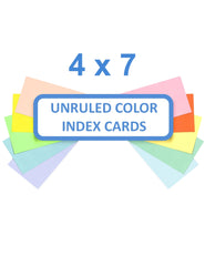 4 x 7 Index Cards Unruled