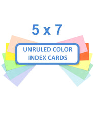 5 x 7 Index Cards Unruled