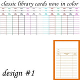 3x5 Classic White Library Cards design #1